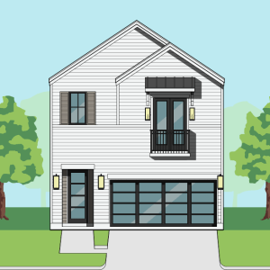 Two Story Townhome Plan E9158 K1.1