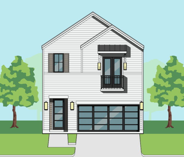 Two Story Townhome Plan E9158 K1.1