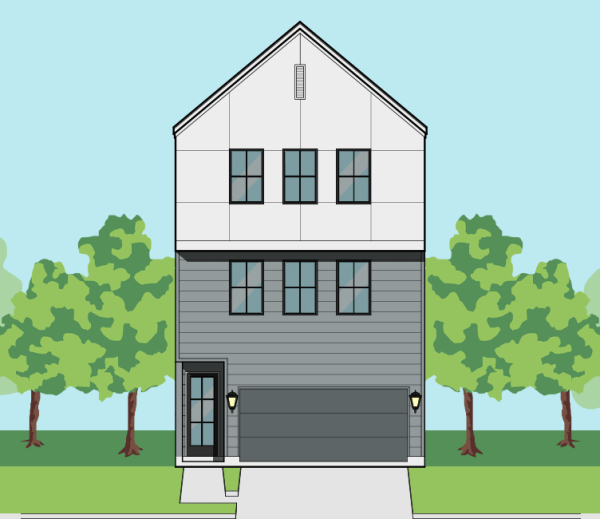 Three Story Townhome Plan E9196 A2