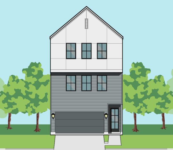 Three Story Townhome Plan E9196 A2