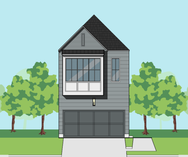 Two Story Townhome Plan E9196 C2