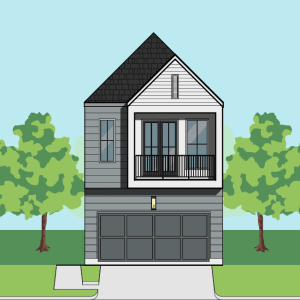 Two Story Townhome Plan E9196 E1