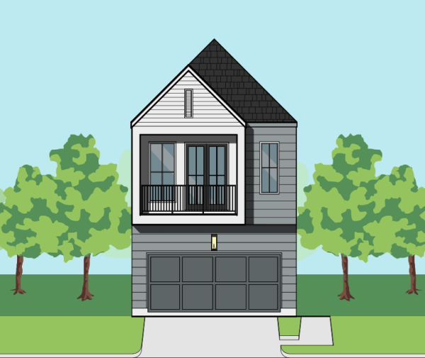 Two Story Townhome Plan E9196 E1