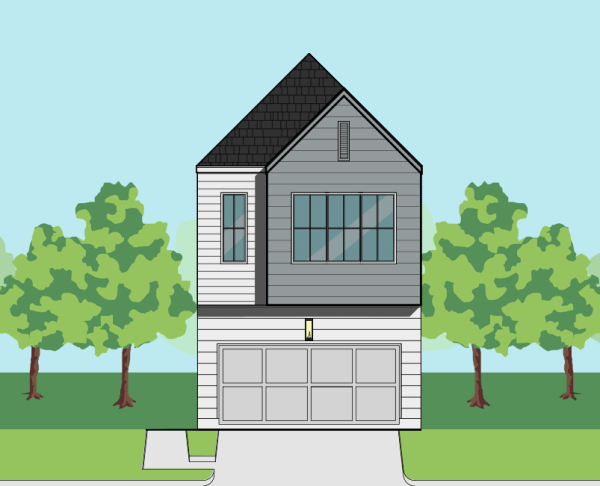 Two Story Townhome Plan E9196 E1