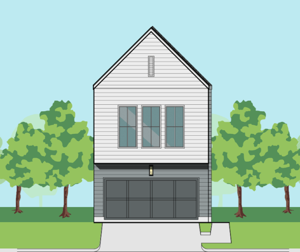 Two Story Townhome Plan E9196 F1