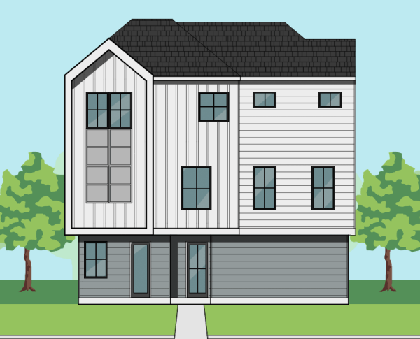 Three Story Townhome Plan E9196 G1.1