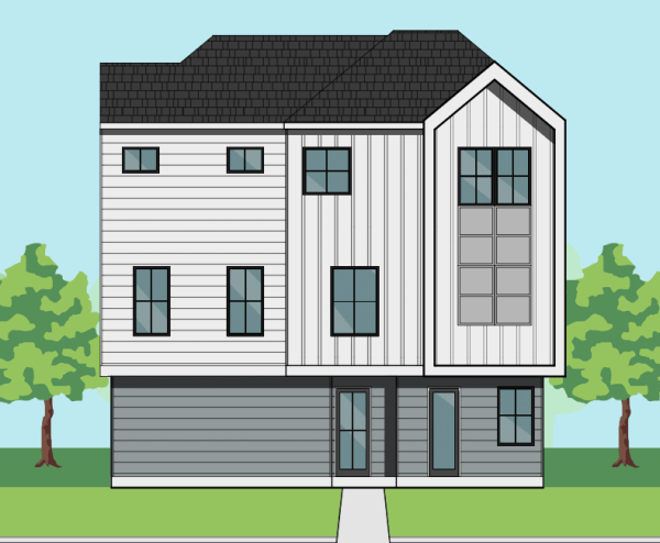 Three Story Townhome Plan E9196 G1.1