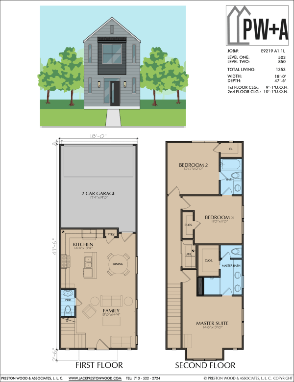 Two Story Home Plan E9219 A1