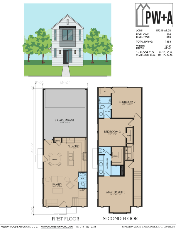 Two Story Home Plan E9219 A1