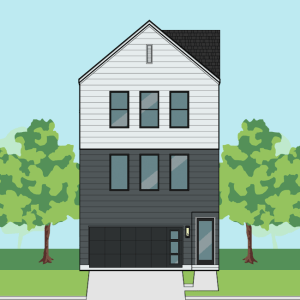 Three Story Townhome Plan E9219 B1