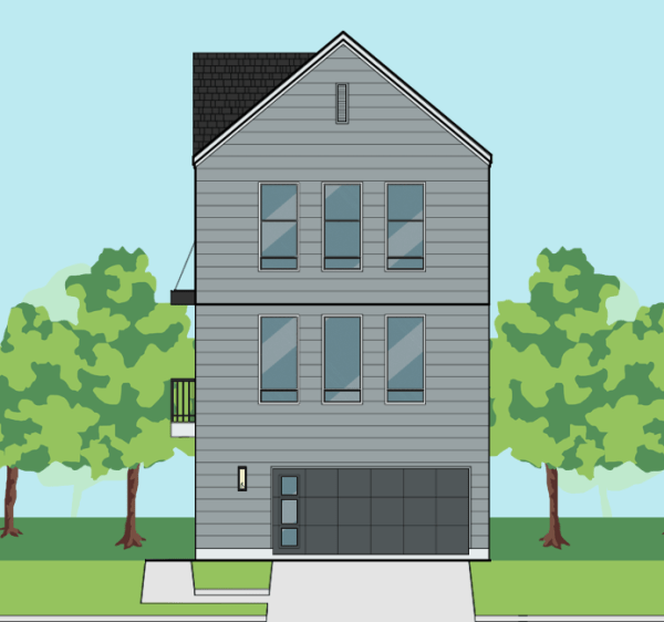 Three Story Townhome Plan E9219 B1