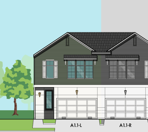 Two Story Townhome Plan F0004 A1