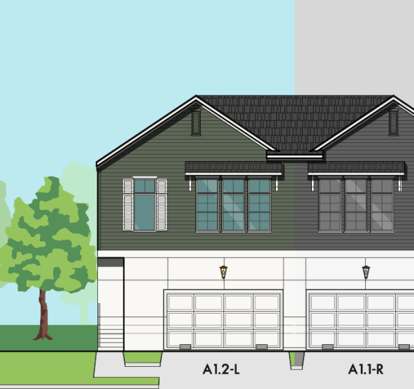 Two Story Townhome Plan F0004 A1