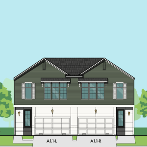 Two Story Duplex Townhome Plan F0004 A