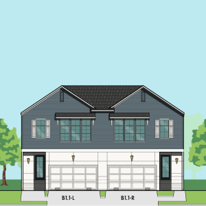 Two Story Duplex Townhome Plan F0004 B