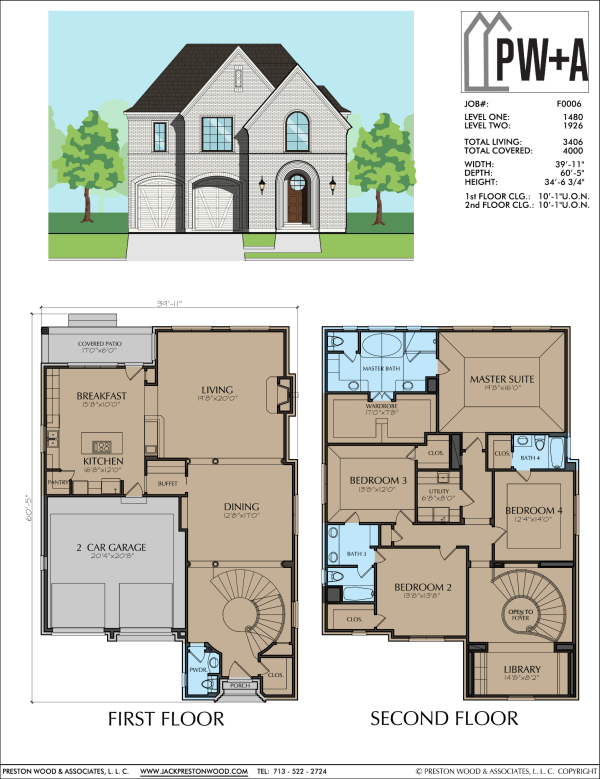Two Story Urban Home Plan F0006