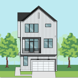 Three Story Townhome Plan F0043 A1.1