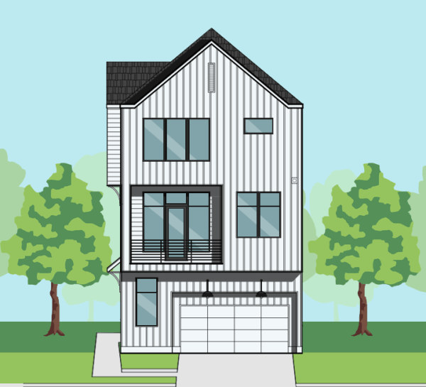 Three Story Townhome Plan F0043 A1.1