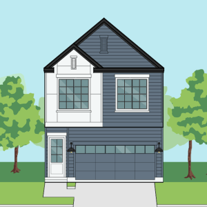 Two Story Townhome Plan F0069 B