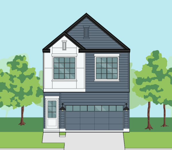Two Story Townhome Plan F0069 B