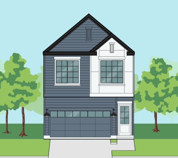 Two Story Townhome Plan F0069 B