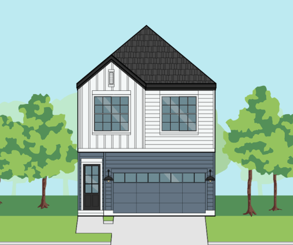 Two Story Townhome Plan F0069 B