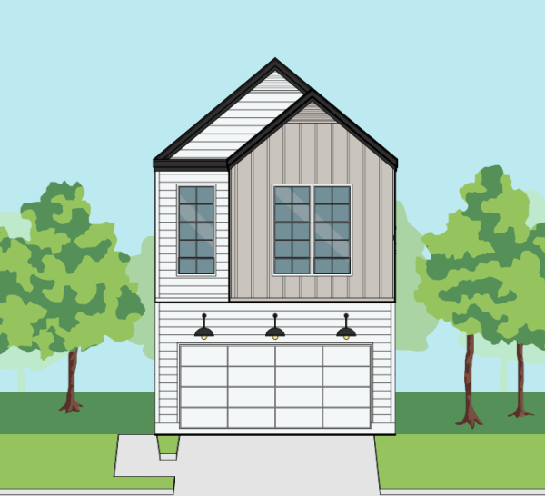 Two Story Townhome Plan F0069 C