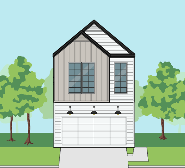 Two Story Townhome Plan F0069 C