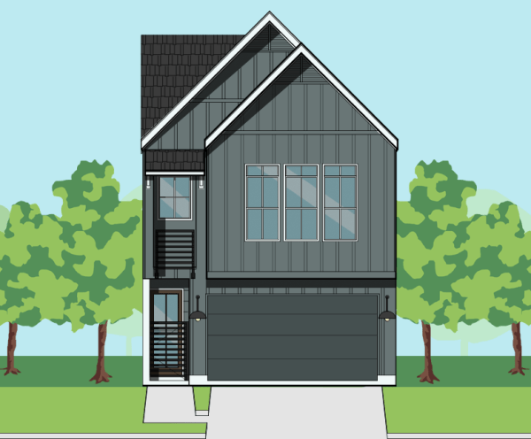 Two Story Townhome Plan F0108 A1