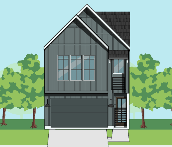 Two Story Townhome Plan F0108 A1