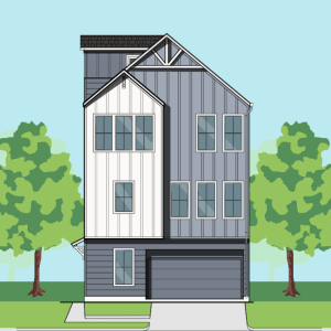 3 1/2 Story Townhome Plan F0213 A1.1