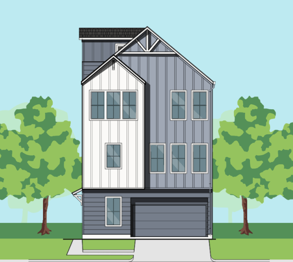 3 1/2 Story Townhome Plan F0213 A1.1