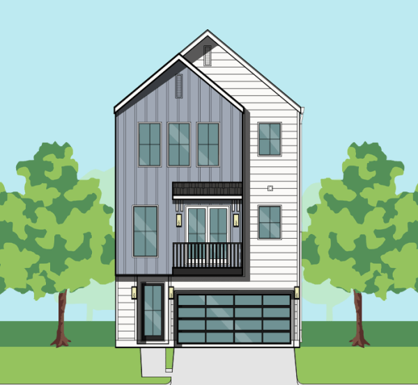 Three Story Townhome Plan F0213 B