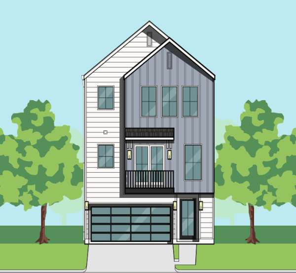 Three Story Townhome Plan F0213 B