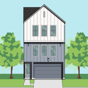 Three Story Townhome Plan F0213 C1