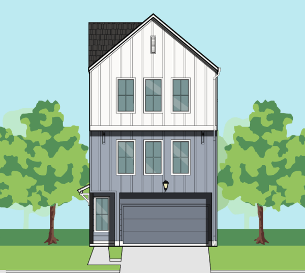 Three Story Townhome Plan F0213 C1