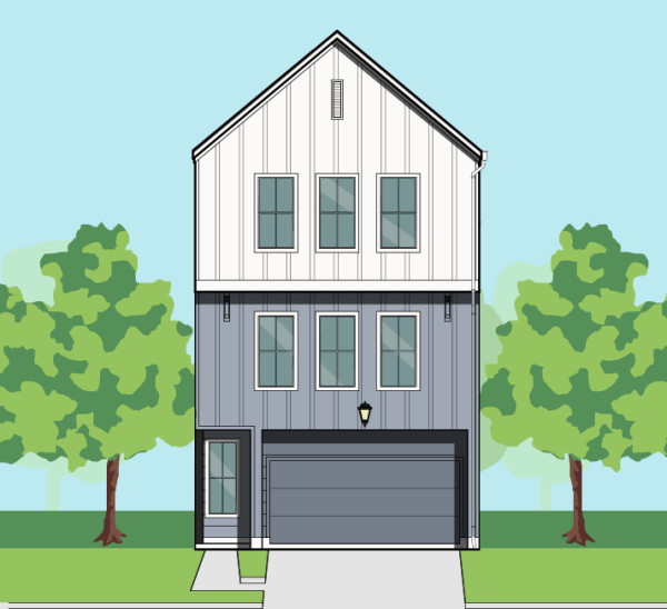Three Story Townhome Plan F0213 C1