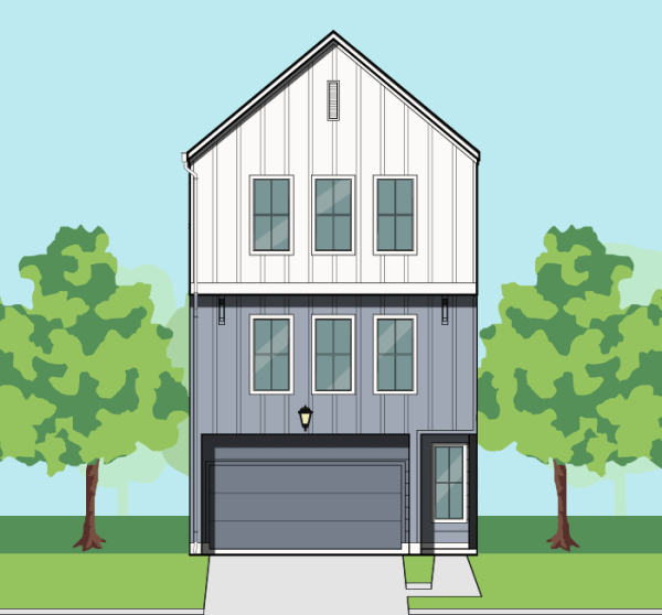 Three Story Townhome Plan F0213 C1