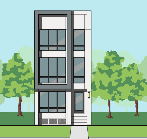 Three Story Townhome Plan F0271 A