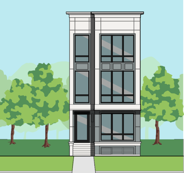 Three Story Townhome Plan F0271 A