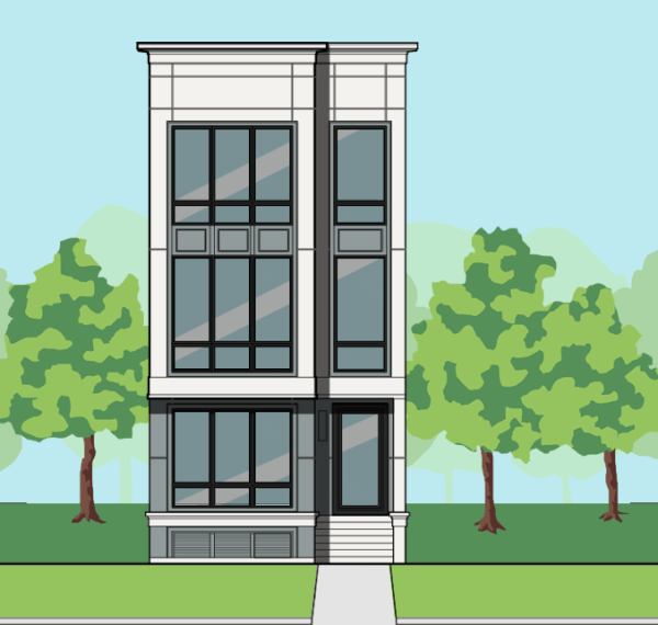 Three Story Townhome Plan F0271 A