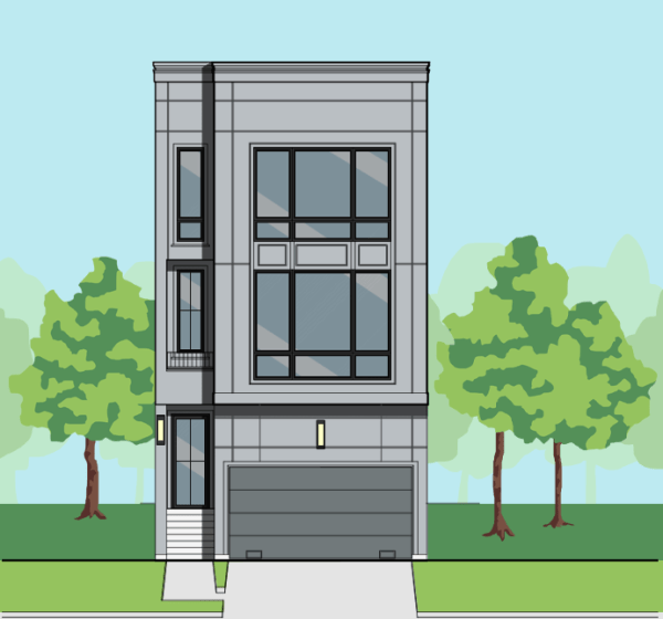 Three Story Townhome Plan F0271 B