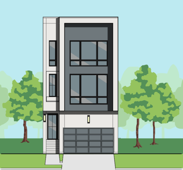 Three Story Townhome Plan F0271 B