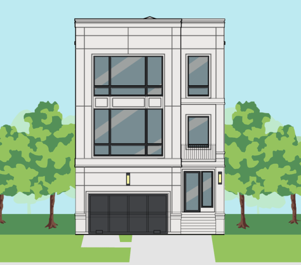Three Story Townhome Plan F0271 C1