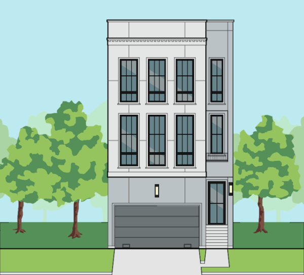 Three Story Townhome Plan F0271 D