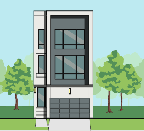 Three Story Townhome Plan F0271 D