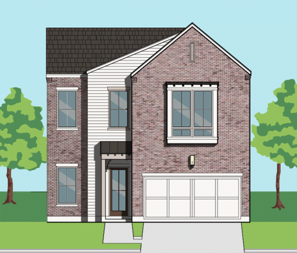 Two Story Townhome Plan F0280 E1.1