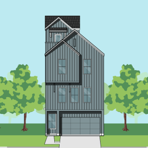 3 1/2 Story Townhome Plan F0287 A2.2