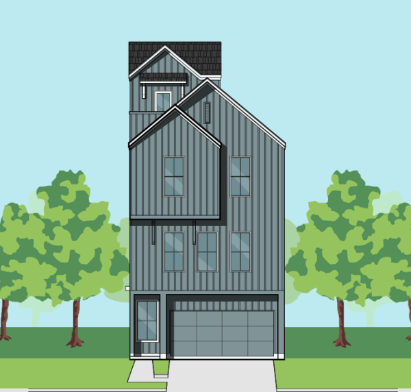 3 1/2 Story Townhome Plan F0287 A2.2