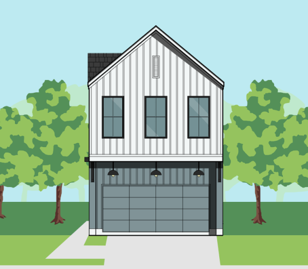 Two Story Townhome Plan F0287 B1